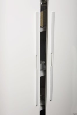 Länglicher Möbelgriff Peak 1120 Aluminium Weiß (asymmetrisch)