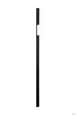 Peak 1120 länglicher Möbelgriff, gebürstetes schwarzes Aluminium (asymmetrisch)