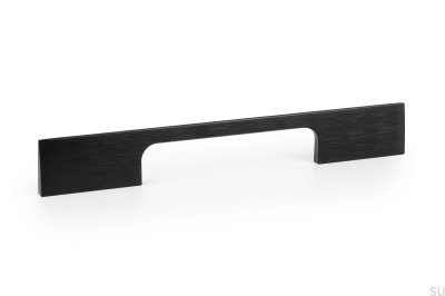 Peak 192 länglicher Möbelgriff, gebürstetes schwarzes Aluminium