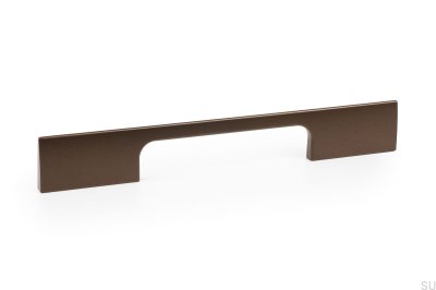 Peak 192 länglicher Möbelgriff, Aluminium, Metallicbraun