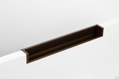 Hexxa 200 Einbau-Möbelgriff. Aluminium, braun