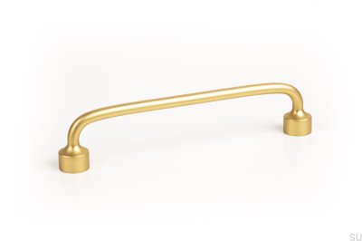 Länglicher Möbelgriff Floid 128 Gebürstetes Gold