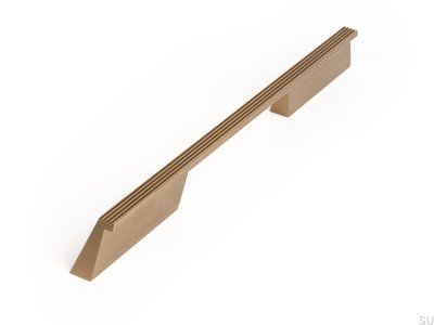 Längsmöbelgriff Rail 192, Aluminium, Gold, gebürstet, Cava