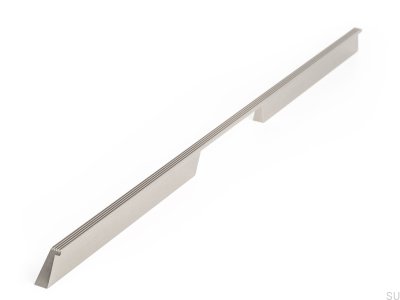 Langer Möbelgriff Rail 576 Aluminium Silber gebürstet