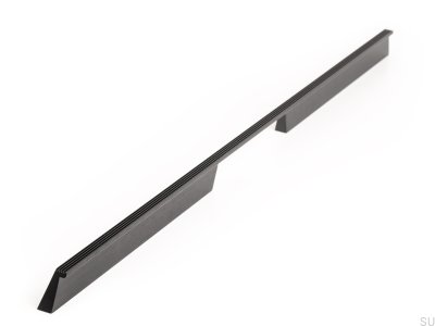 Langer Möbelgriff Rail 576 Aluminium Schwarz gebürstet