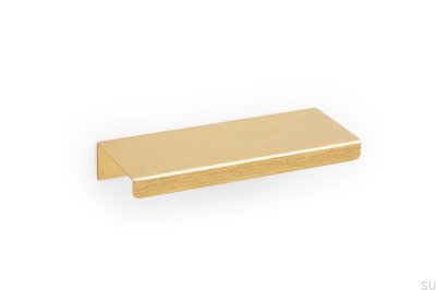 Way 64-Kanten-Möbelgriff, gebürstetes Aluminiumgold