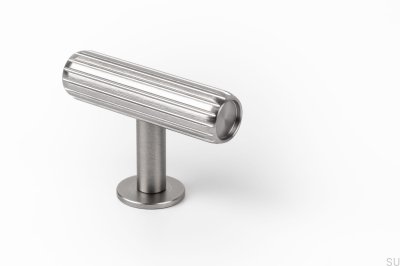 T-Bar Rille Silber Möbelknopf aus Aluminium