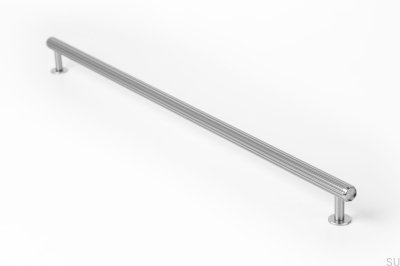 Rille 480 Silberner Möbelgriff aus Aluminium