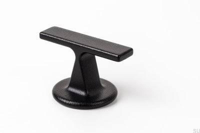 T-Bar Oto Möbelknopf aus schwarzem Metall