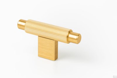 Möbelknopf T-Bar Arpa Aluminium Gold gebürstet
