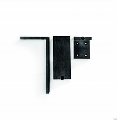Fonda 100 Aluminium Schwarz Gebürstetes Möbelbein