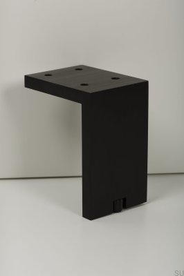 Fonda 100 Aluminium Schwarz Gebürstetes Möbelbein
