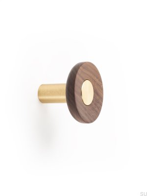 Zoot 60 Wandaufhänger aus Walnussholz mit Gold Eco