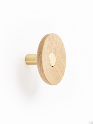 Zoot 90 Wandaufhänger aus Eichenholz mit Gold Eco