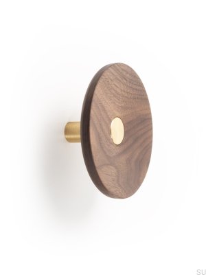 Zoot 120 Wandaufhänger aus Walnussholz mit Gold Eco