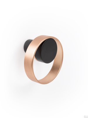 Orbit 75 Schwarzer Wandhalter mit gebürstetem Kupfer Eco