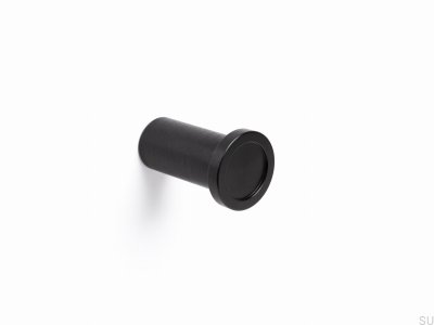 Runder Wandhalter Aluminium Schwarz Eco