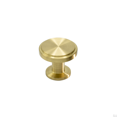 Möbelknopf Uno Gebürstetes Messing Unlackiert