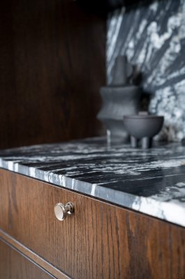 Möbelknopf Uno Messing vernickelt