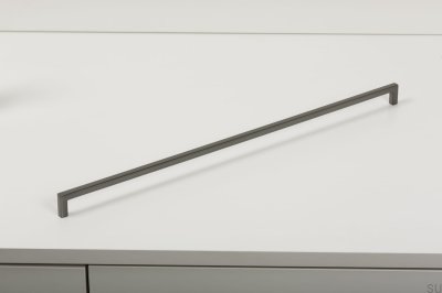 Möbelgriff lang U 0056 492 Metall Grau gebürstet