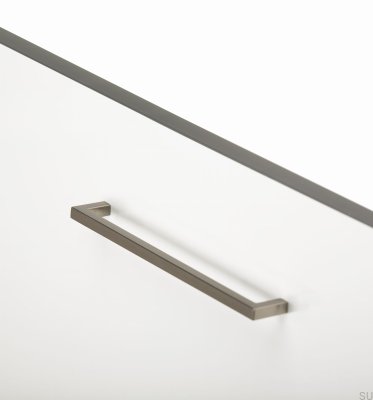 Möbelgriff lang U 0056 492 Metall Grau gebürstet