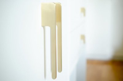 Möbelgriff Soft Cut 200 Gold Messing Gebürstet Unlackiert