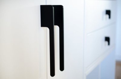 Möbelgriff Soft Cut 200 Aluminium Schwarz