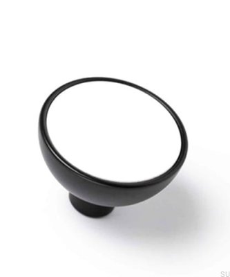 Möbelknopf Bol Schwarz mit Weiß