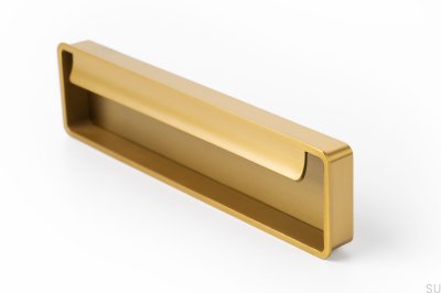 Klappbarer Möbelgriff, gebürstetes Gold, Cava