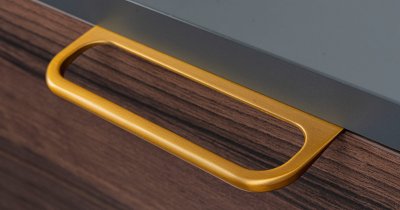 Edge-Möbelgriff Rim Gold Brushed Cava
