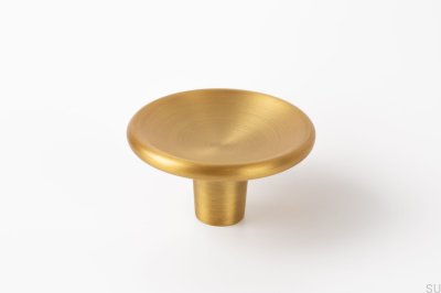 Möbelknopf Disc 38 Gebürstetes Gold Cava