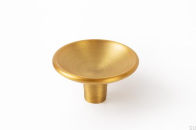 Möbelknopf Disc 50 Gebürstetes Gold Cava