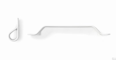 Möbelknopf Gürtel Metall Weiß Matt