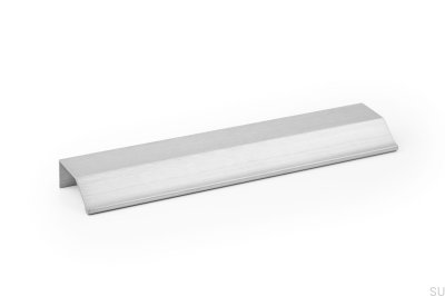 Wing 256 Aluminium Silber Möbelgriff mit gebürsteter Kante