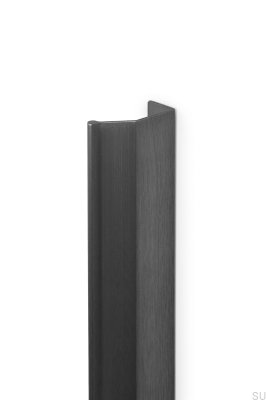 Wing 1120 Aluminium Schwarz Möbelgriff mit gebürsteter Kante