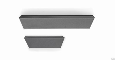 Länglicher Möbelgriff Plie 64 Metallic Grey