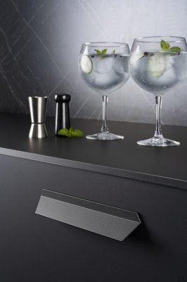 Länglicher Möbelgriff Plie 160 Metall Schwarz Matt