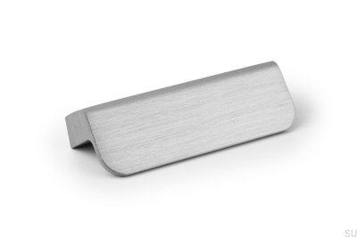 Länglicher Möbelgriff Flapp 32 Aluminium Silber gebürstet