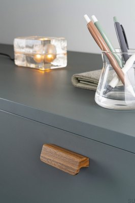 Länglicher Möbelgriff Flapp 32 Holz Nussbaum
