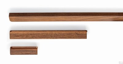 Länglicher Möbelgriff Flapp 160 Holz Nussbaum