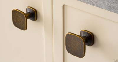 Möbelknopf Quart Big Rustic Gold