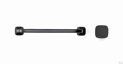 Länglicher Möbelgriff Quart Big 160 Metall Schwarz Matt