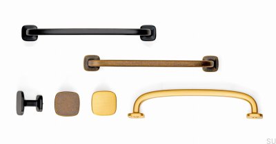 Möbelknopf Quart Mini Metall Schwarz Matt