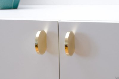 Möbelknopf Globe 50 Messing poliert unlackiert