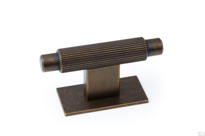 Möbelknopf mit T-Bar Unterlegscheibe Arpa Plate Aluminium Rustic Gold