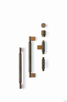 T-Bar Arpa Aluminium Möbelknopf Rustikales Gold