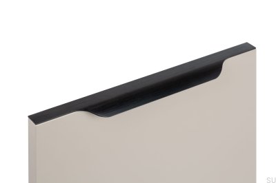 Möbelgriff Vector edge 0434 297 Aluminium schwarz gebürstet