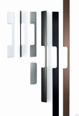 Länglicher Möbelgriff Peak 1120 Aluminium Metallic Braun