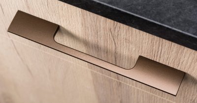 Länglicher Möbelgriff Peak 768 Aluminium Metallic Brown