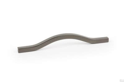 Länglicher Möbelgriff Brave 128 Aluminium Metallic Grey